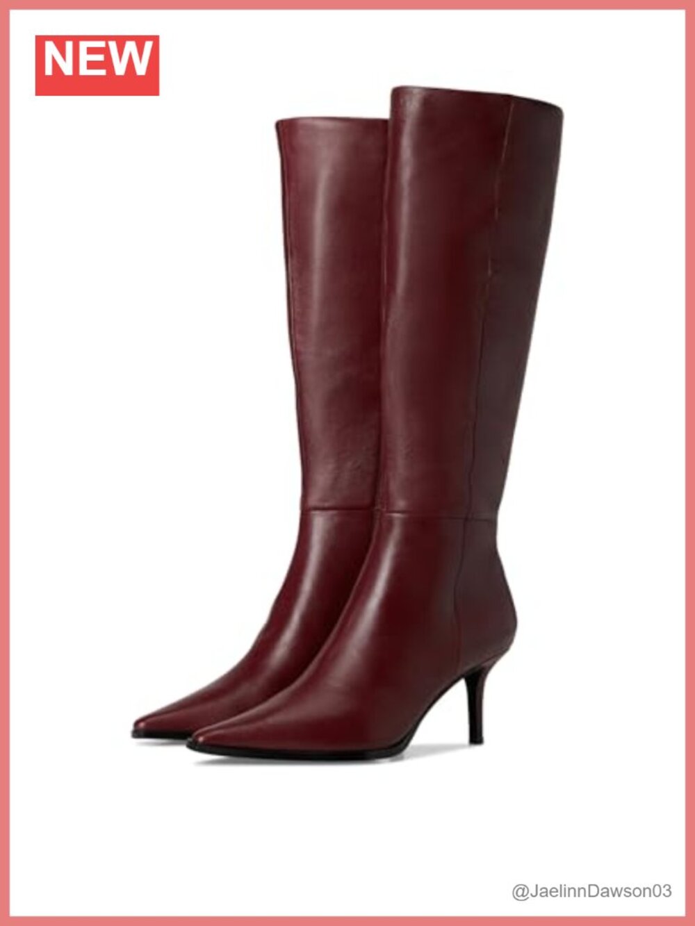 Steve Madden Lingo Leather Stiletto Heel Calf High Fashion Boot